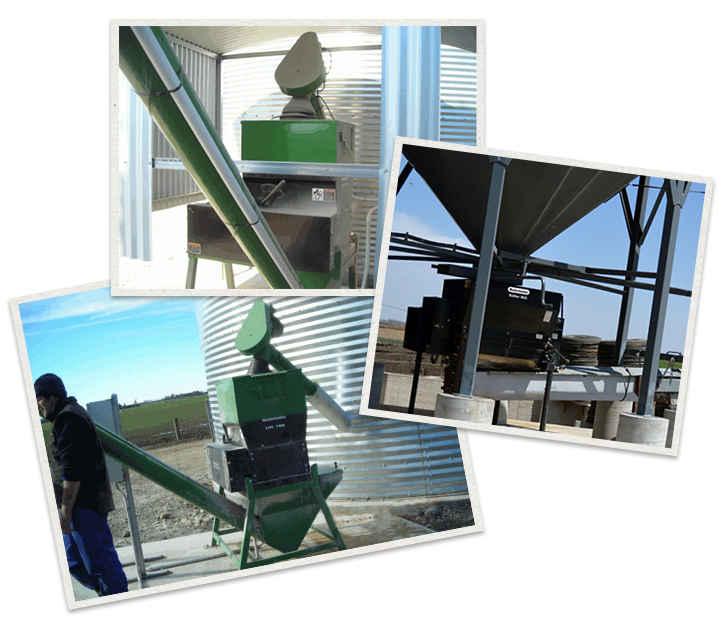 three separate images of Automatic Roller Mill Machinery being used