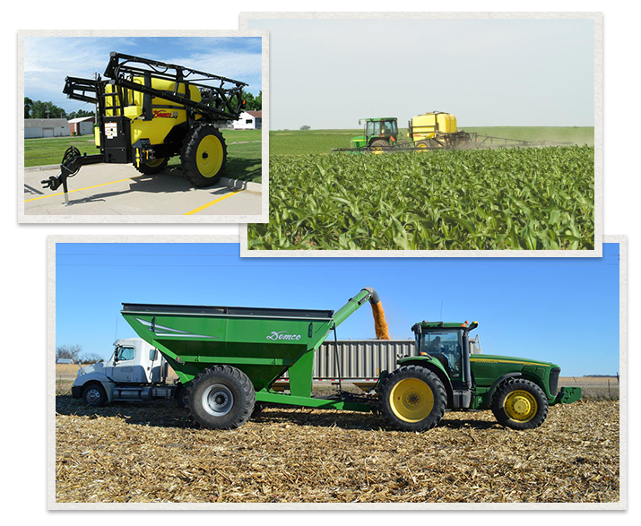 three separate images of Demco Products being used